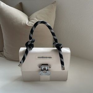 Rope Matte White Handbag / NWOT